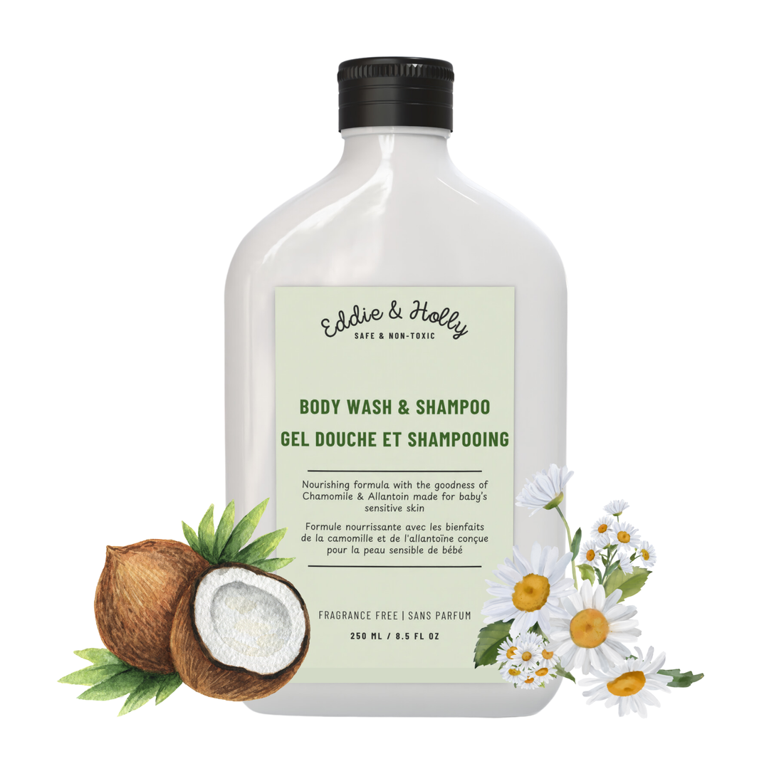 Baby Body Wash & Shampoo | French Chamomile, Coconut Milk & Allantoin | Fragrance Free