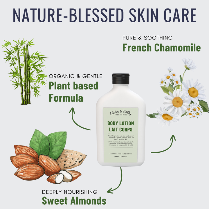 Baby Body Lotion | French Chamomile & Sweet Almonds | Fragrance Free